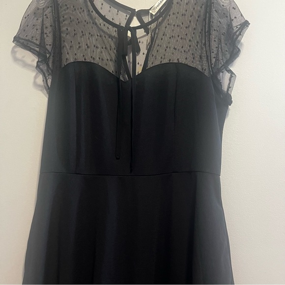 Nemidor 1940s Style Dotted Mesh Midi Swing Party Dress - Picture 16 of 16